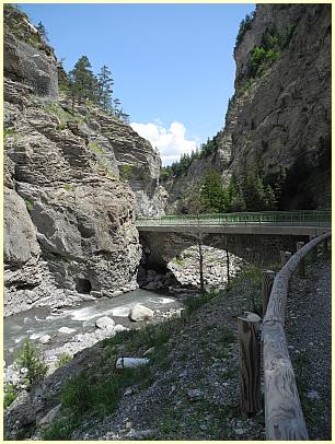 Brücke über den Fluss Col de la Cayolle