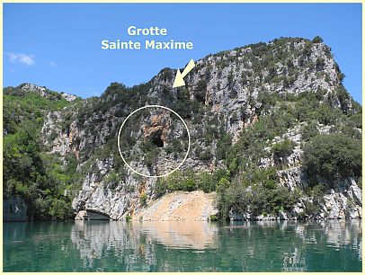 Schlucht Basses Gorges du Verdon, Grotte Sainte Maxime - Elektroboot
