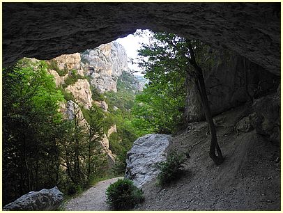 Blick aus dem Tunnel de Trescaire - Sentier Blanc-Martel