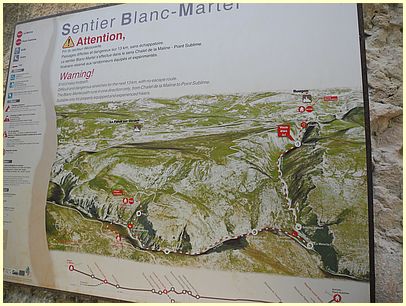 Sentier Blanc-Martel - Wanderkarte