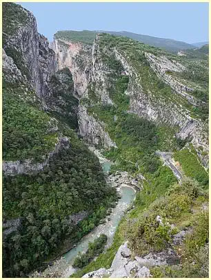 Blick auf den Couloir Samson - Rechtes Ufer