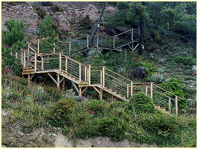 Treppenstufen zum Cap Erquy - Bucht Saint-Brieuc