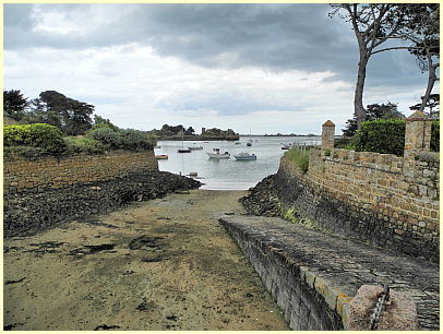Kai und Bootsrampe Pont-ar-Prat - Îlot Roc'h Velen - Insel Île de Bréhat