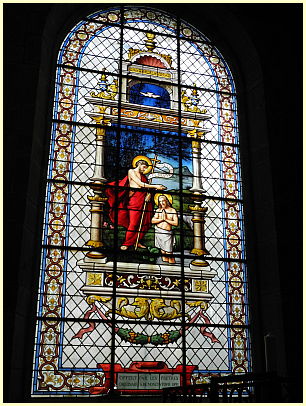 Glasfenster Taufe (Baptème) Kirche Saint-Mathurin