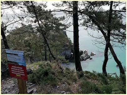 Der gesperrte Weg und die Île Vierge