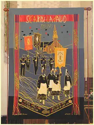Pardons und Troménie - religiöse Feste - Prozessionsfahne Sainte-Anne-la-Palud
