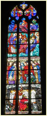 Kirchenfenster 2. Die Reliquien von Sainte Anne wurden entdeckt