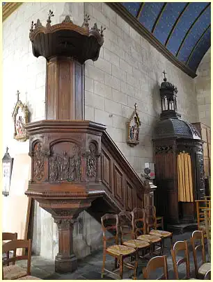 Kirche Saint-Sauveur - Kanzel und Beichtstuhl