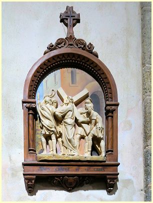 Jesus beladen mit seinem Kreuz Kirche Saint-Tudy - Loctudy
