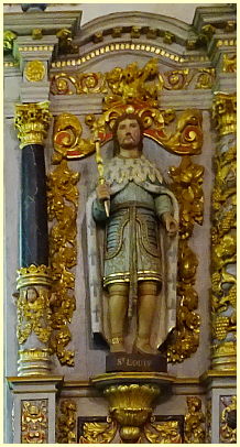 Statue Saint Louis linker Seitenaltaraufsatz