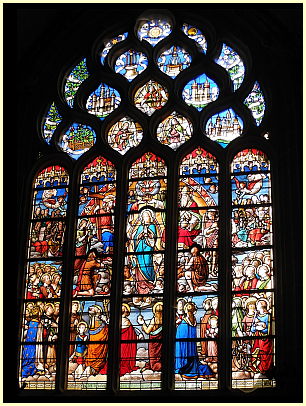 Glasfenster Krönung der Jungfrau Maria Notre-Dame de Roscudon