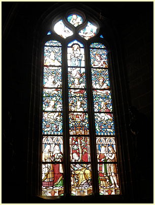 Glasfenster Wurzel Jesse Notre-Dame de Roscudon