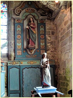 Statue Saint Joseph und Prozessionsmadonna