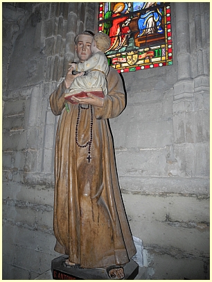 Statue Saint-Antoine de Padoue - Kirche Église Notre-Dame d'Étretat