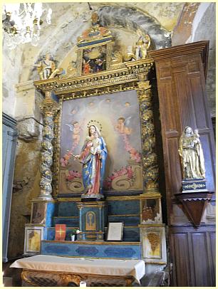 Kirche Saint-Martin d'Ansouis - Altaraufsatz Retable de la Vierge