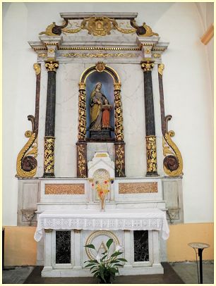 Altaraufsatz (Retable) Maria mit dem Kind Kirche Coeur de Marie