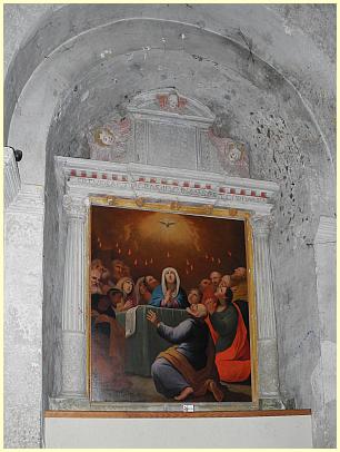 Fontaine-de-Vaucluse - schönes Gemälde über einem weiteren Seitenaltar